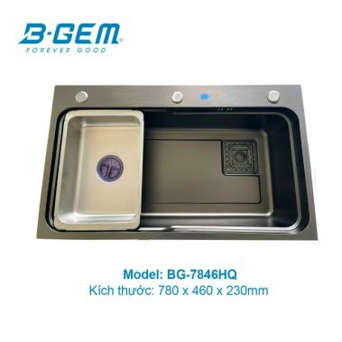 Chậu rửa chén inox cao cấp B-Gem BG-7846HQ nano