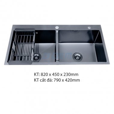 Chậu rửa chén inox cao cấp B-Gem BG-8245 Nano