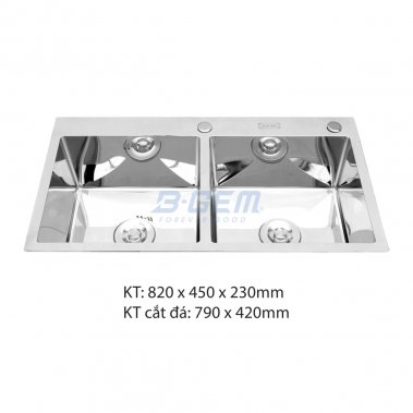 Chậu rửa chén inox cao cấp B-Gem BG-8245D1