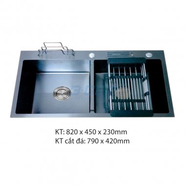 Chậu rửa chén inox cao cấp B-Gem BG-8245DT Nano
