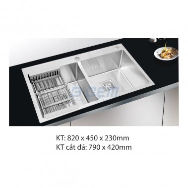 Chậu rửa chén inox cao cấp B-Gem BG-8245V