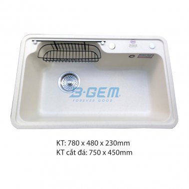 Chậu rửa đá cao cấp B-Gem BG-7848W