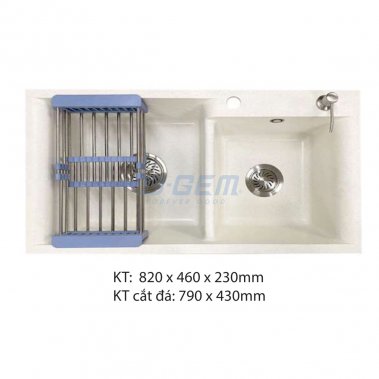 Chậu rửa đá cao cấp B-Gem BG-8246B