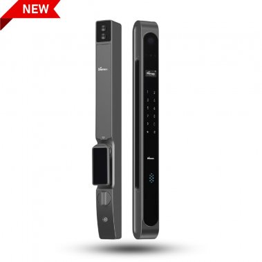  Khóa vân tay cửa nhôm Demax EL998 GS CNC Face ID, App Remote chống nước của Đức, màu xám