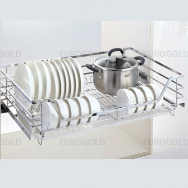 Kệ xoong nồi, bát dĩa dẹt đa năng, gắn cánh âm tủ Eurogold EP60