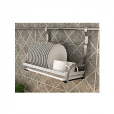 Kệ để đĩa treo ngoài inox nan dẹt 304 Eurogold EV88