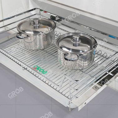 Kệ đựng xoong nồi inox nan dẹt GROB (GB-60; GB-70; GB-75; GB-80; GB-90)