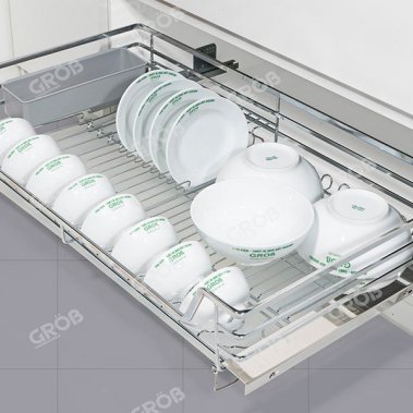 Kệ đựng bát đĩa đa năng inox nan dẹt Grob (GC-60; GC-70; GC-75; GC-80; GC-90)