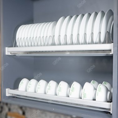 Kệ đựng bát đĩa inox khung nhôm Grob (GS-160; GS-170; GS-180; GS-190)