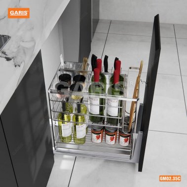 Giá dao thớt, gia vị, chai lọ cánh kéo GM02.35C