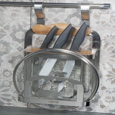 Giá Đựng Dao Thớt Inox Sus304 Treo Ngoài GROB GU304-3