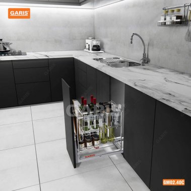 Giá dao thớt, gia vị, chai lọ cánh kéo GM02.40C