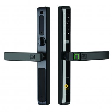 Khóa vân tay chống nước cửa nhôm xingfa, cửa sắt HUBERT HB CN77 BLACK