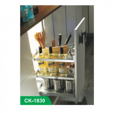 Kệ đa năng inox hộp, vách kính CK-1830