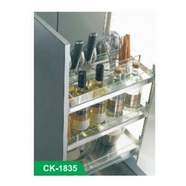 Kệ đa năng inox hộp, vách kính CK-1835