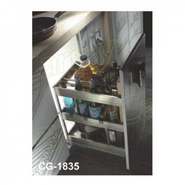 Kệ dao thớt inox hộp, cánh rộng 350mm CG -1835