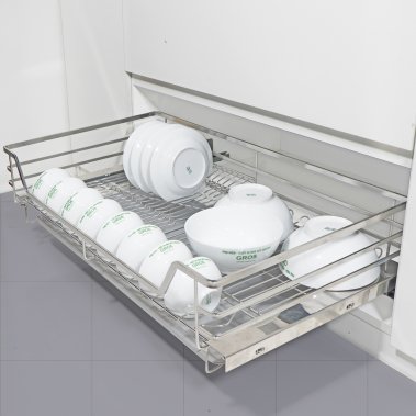 Kệ đựng bát đĩa đa năng inox SUS304 nan dẹt GROB (GC304-60; GC304-70; GC304-75, GC304-80; GC304-90)