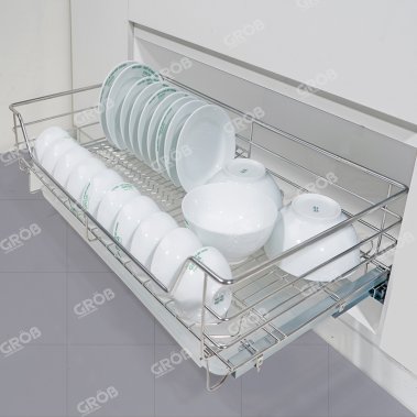 Kệ đựng bát đĩa đa năng inox SUS304 nan tròn GROB (CR304-61B; CR304-71B, CR304-75B, CR304-81B, CR304