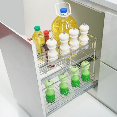 Kệ đựng gia vị inox nan dẹt Grob (GC-20B; GC-25B; GC-30B; GC-35B; GC-40B)