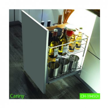 Kệ gia vị dao thớt inox mạ chrome, nan dẹt, cánh rộng 450mm CH-1945DI