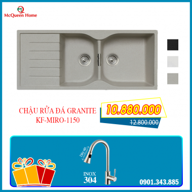 CHẬU RỬA KAFF GRANITE KF-MIRO-1150