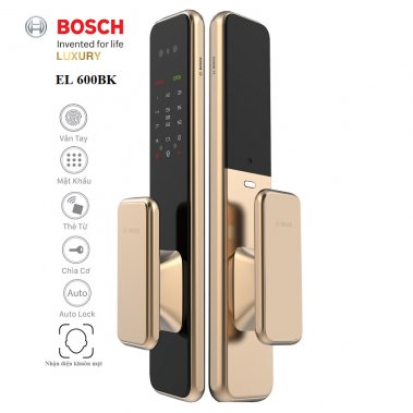 KHÓA CỬA VÂN TAY BOSCH EL 600F EU AMBER GOLD - MỞ CỬA KHUÔN MẶT