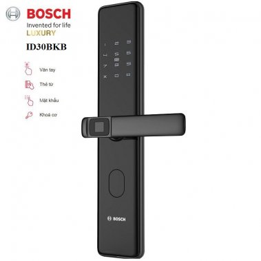 Khóa Cửa Vân Tay BOSCH ID 30B EU BLACK (Màu đen)