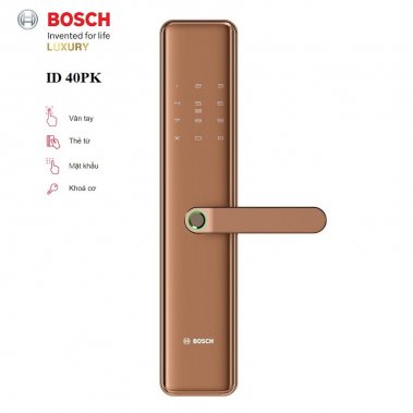 Khóa Cửa Vân Tay BOSCH ID 40PK (Vàng Đồng)