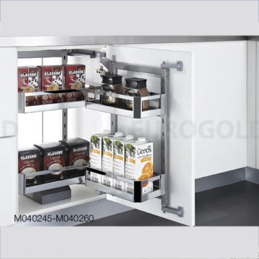 Hệ giá kho 2 tầng inox hộp cánh mở Eurogold M040245