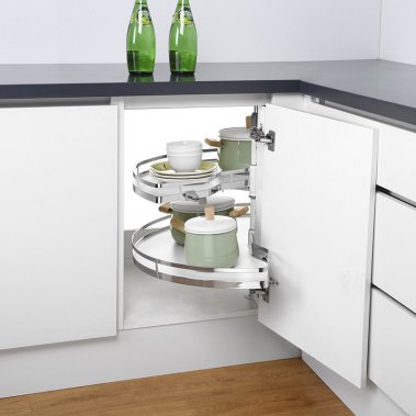 Mâm Xoay 180 Nan Dẹt Đáy Đặc Inox SUS304 Grob GM304-180.8