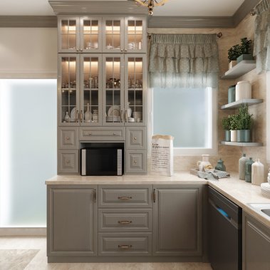 TỦ BẾP CÁNH PANEL VÁN AN CƯỜNG