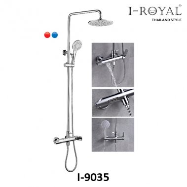 SEN TẮM ĐỨNG NÓNG LẠNH ĐỒNG THAU MẠ CROME I-ROYAL I-9035