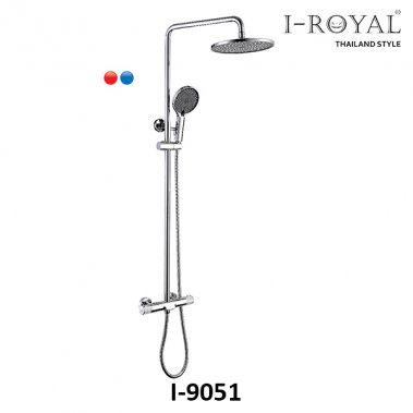SEN TẮM ĐỨNG NÓNG LẠNH ĐỒNG THAU MẠ CROME I-ROYAL I-9051