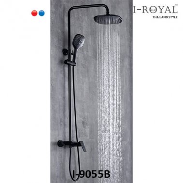 SEN TẮM ĐỨNG NÓNG LẠNH ĐỒNG THAU MẠ ĐEN I-ROYAL I-9055B