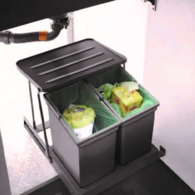 Thùng đựng rác đôi gắn cánh Grob GR-V2