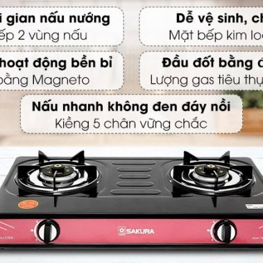 Bếp ga đôi Sakura SA-2181EB