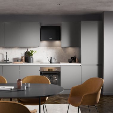 Tủ Bếp McQueen ván An Cường Tone Xám