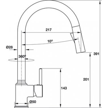 Vòi rửa chén Hafele Phoebe