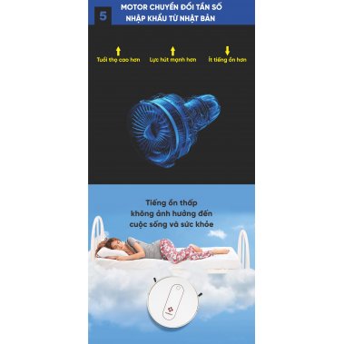 ROBOT HÚT BỤI LAU NHÀ HUBERT HB-B68-W