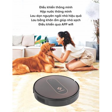 ROBOT HÚT BỤI LAU NHÀ HUBERT HB-B68-W