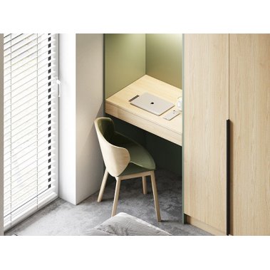 NỘI THẤT PHÒNG NGỦ 27 - PHONG CÁCH HIỆN ĐẠI TONE MÀU XANH KẾT HỢP VÂN GỖ