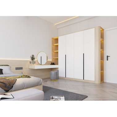 NỘI THẤT PHÒNG NGỦ 20 - PHONG CÁCH HIỆN ĐẠI TONE MÀU TRẮNG KẾT HỢP VÂN GỖ