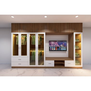 TỦ QUẦN ÁO GỖ MDF CHỐNG ẨM