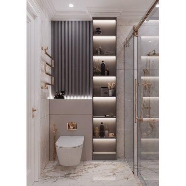 NỘI THẤT PHÒNG TẮM 08 - NHỰA PVC PHỦ MELAMINE MÀU XÁM