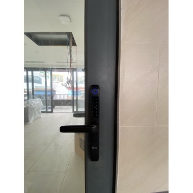 Khóa vân tay chống nước cửa nhôm xingfa, cửa sắt DEMAX EL101 BL