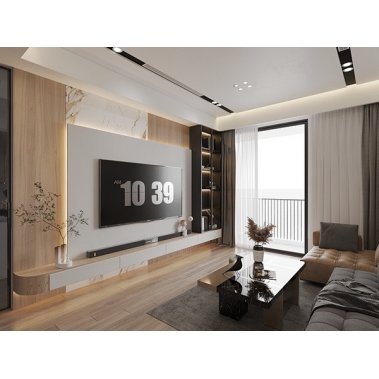 NỘI THẤT PHÒNG KHÁCH 29 - GỖ MDF PHONG CÁCH HIỆN ĐẠI