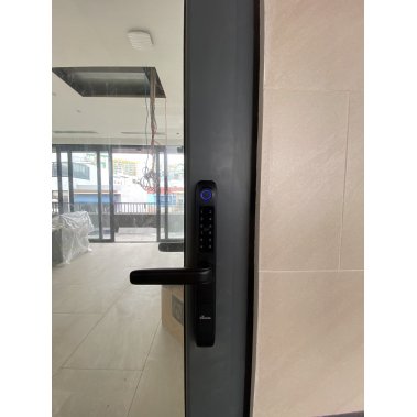 Khóa vân tay chống nước cửa nhôm xingfa, cửa sắt DEMAX EL101 BL