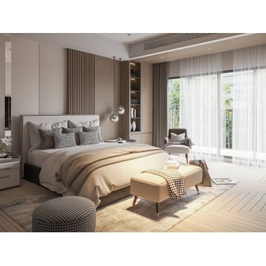 NỘI THẤT PHÒNG NGỦ 46 - GỖ MDF PHỦ MELAMINE PHONG CÁCH HIỆN ĐẠI
