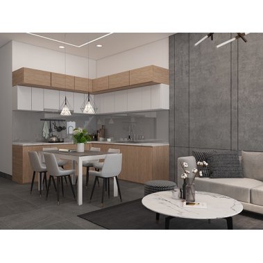 NỘI THẤT NHÀ PHỐ 02 - PHONG CÁCH HIỆN ĐẠI TONE TRẮNG XÁM KẾT HỢP VÂN GỖ
