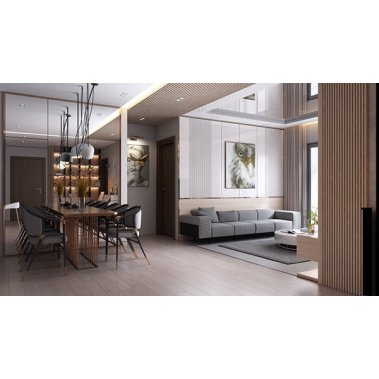 NỘI THẤT PHÒNG KHÁCH 27 - GỖ MDF PHỦ MELAMINE 